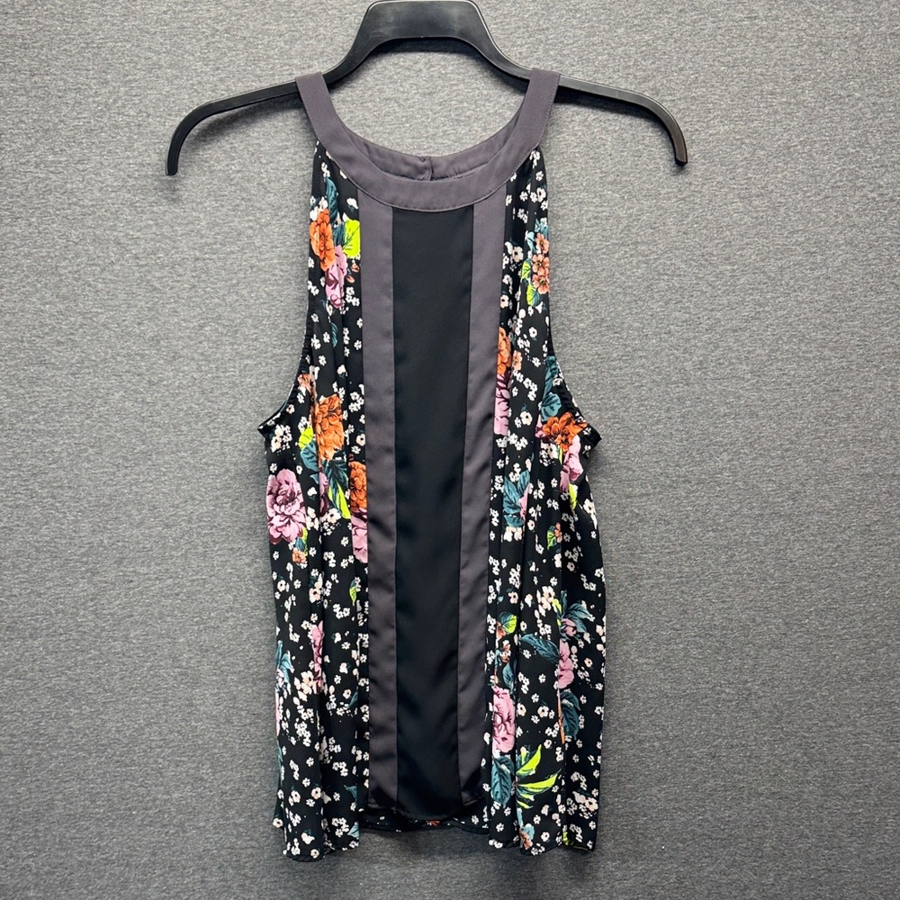 Torrid Black Floral Tank Top
